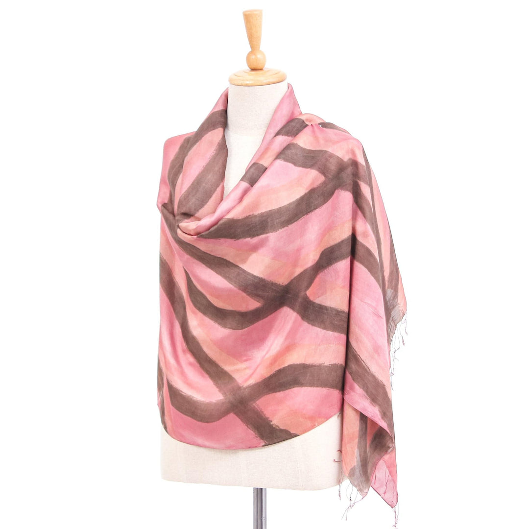 Eco-Friendly Thai Silk Shawl - Sweet Vine