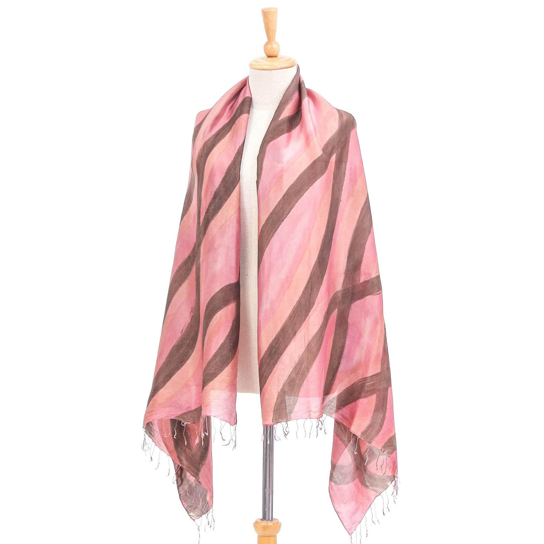 Eco-Friendly Thai Silk Shawl - Sweet Vine