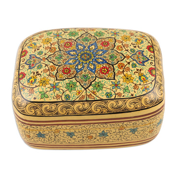 Handcrafted Decorative Wood Box - Persian Blooms