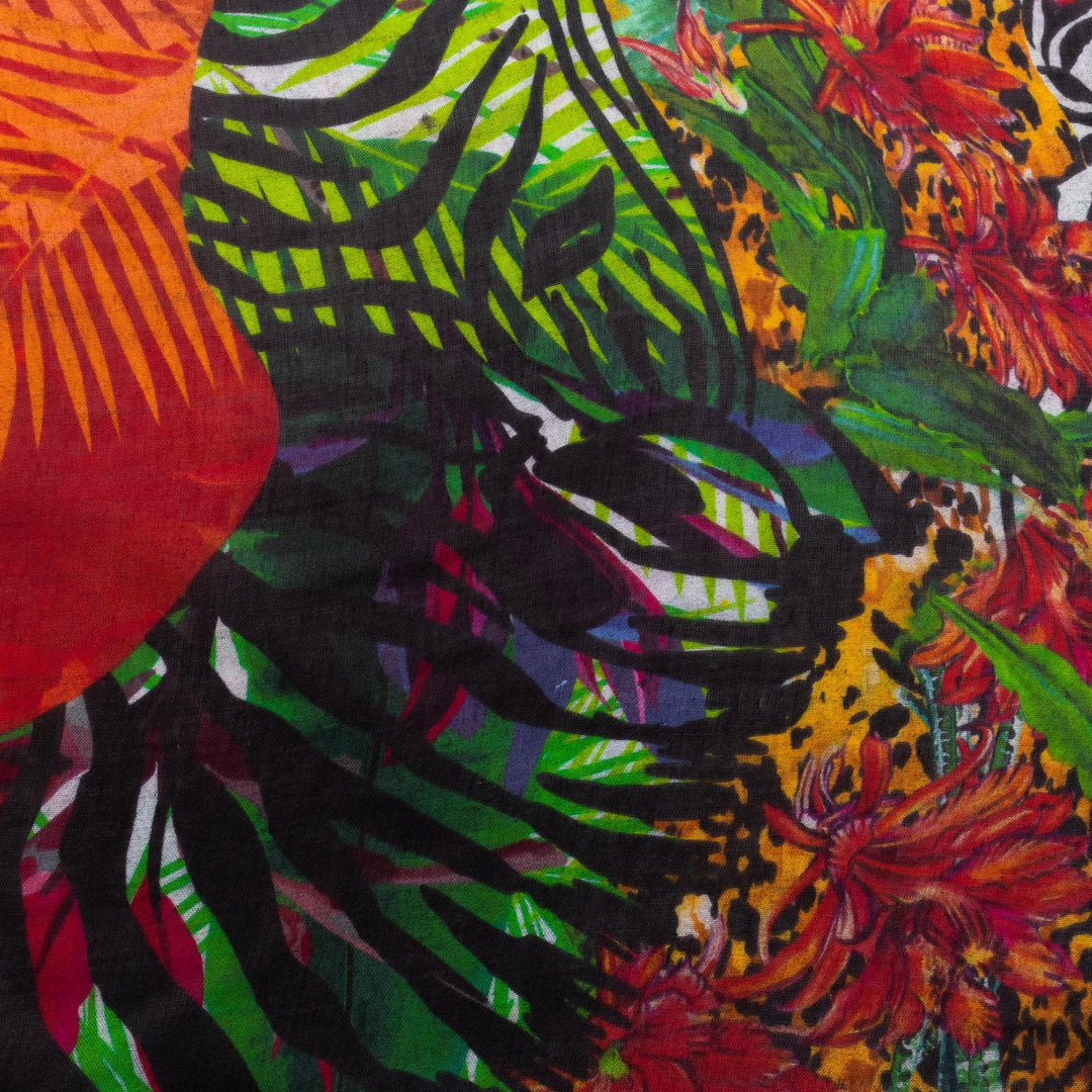 Printed Modal Shawl from Peru - Jungle Warmth