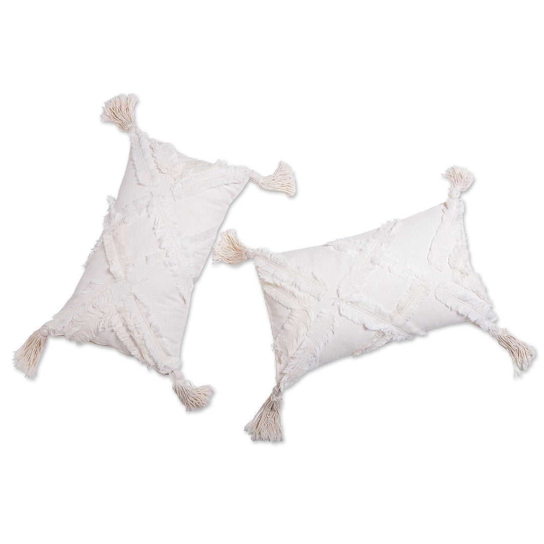 Hand Crafted Cotton Cushion Covers from Bali (Pair) - Heaven on Earth