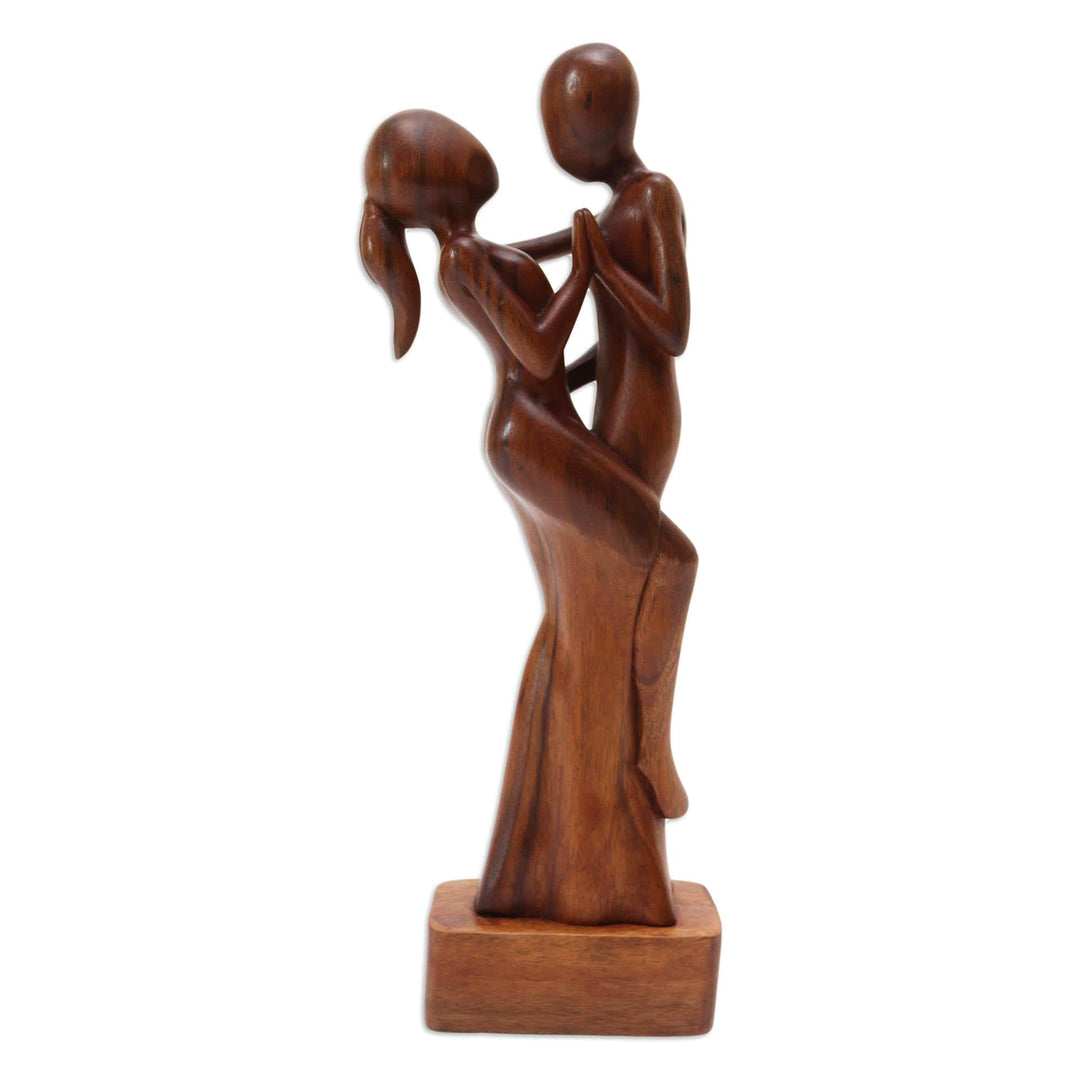 Hand Carved Balinese Suar Wood Statuette - Ballroom Music