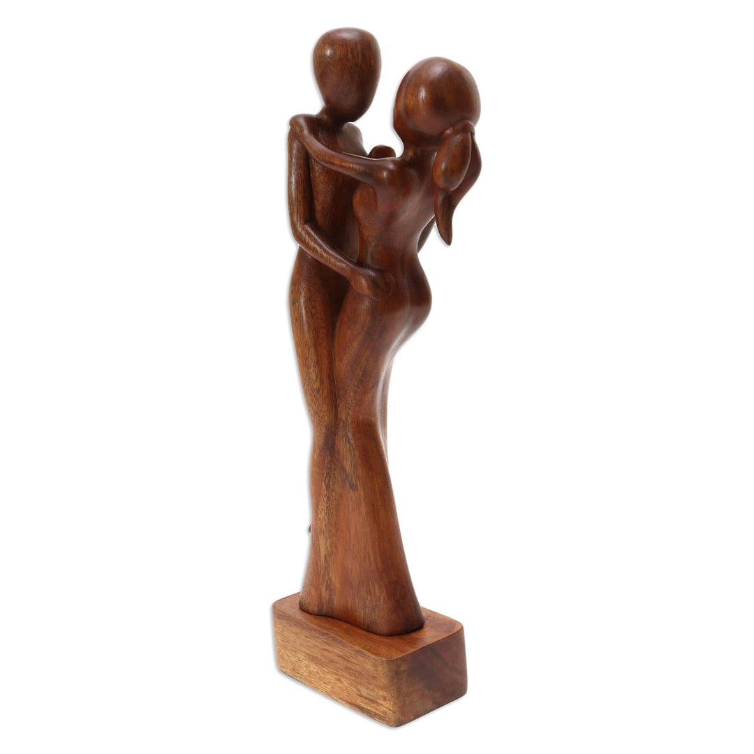 Hand Carved Balinese Suar Wood Statuette - Ballroom Music