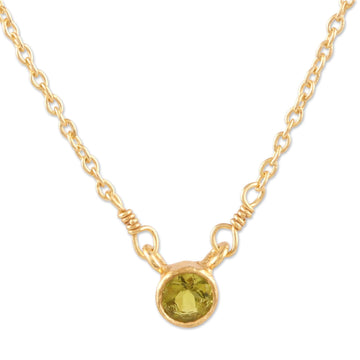 Handcrafted Peridot Necklace - Spring's Arrival