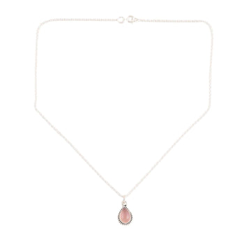 Rose Quartz Earring and Necklace Set - Pink Crush