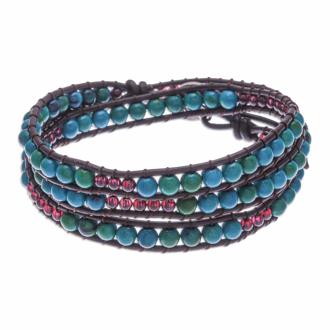 Artisan Crafted Gemstone Wrap Bracelet - Mae Ping Currents
