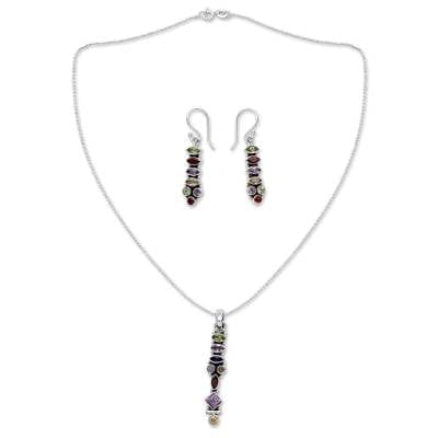 Sterling Silver Multigem Jewelry Set - Totem Lights
