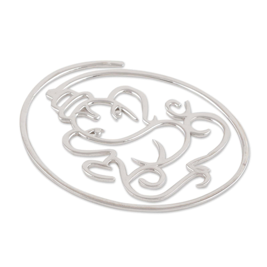 Sterling Silver Bookmark with Ganesha Motif - Read Between the Lines