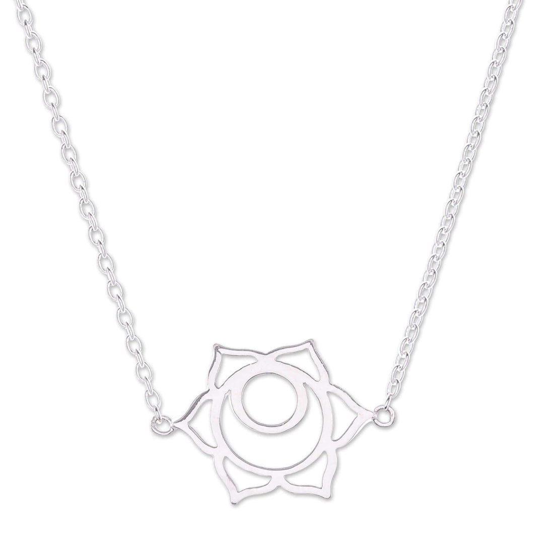 Handcrafted Cubic Zirconia Pendant Necklace - Chakra Spin in Sacral