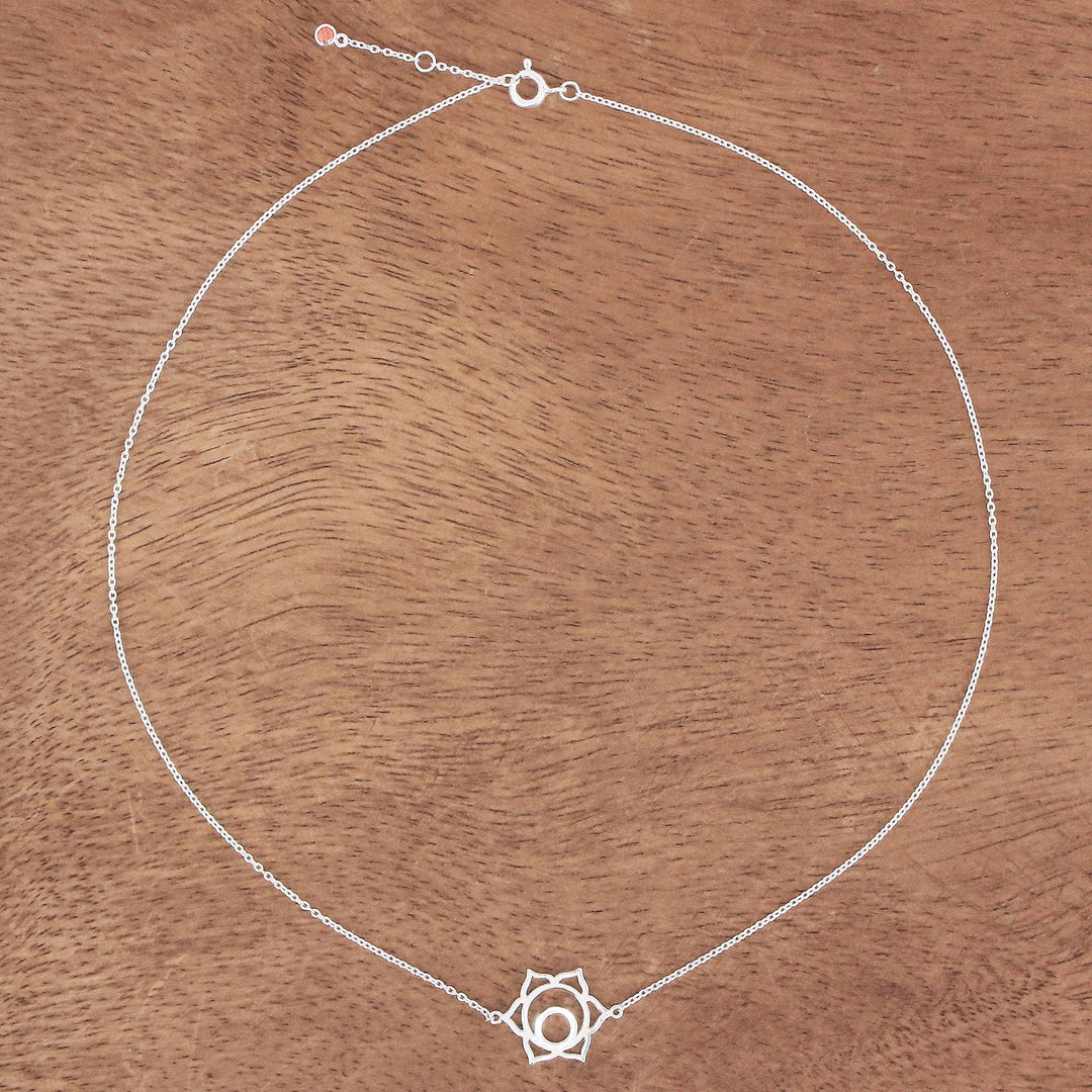 Handcrafted Cubic Zirconia Pendant Necklace - Chakra Spin in Sacral