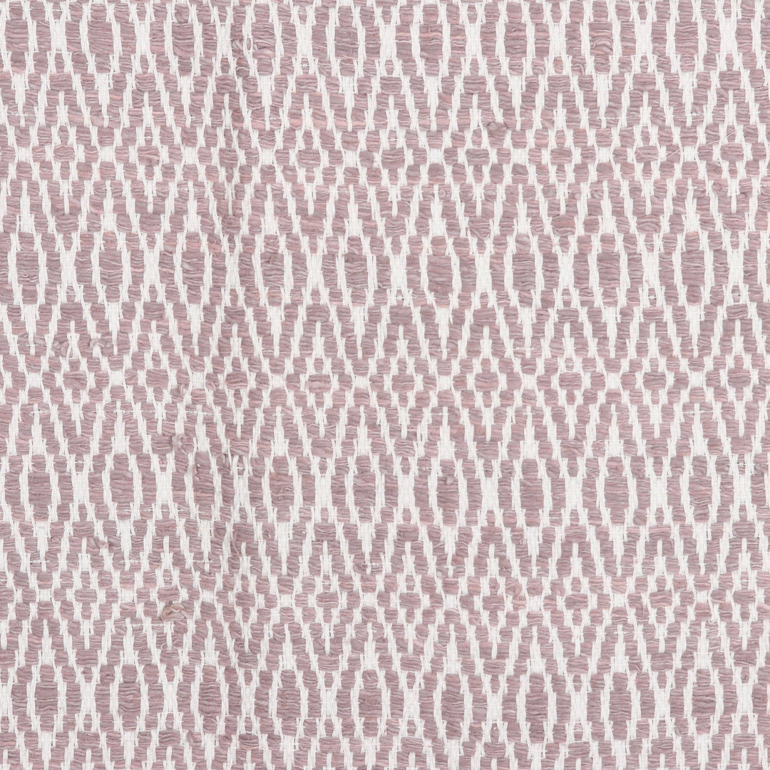 Purple and White Cotton Throw Blanket Hand-Woven in - Diamond Elegance