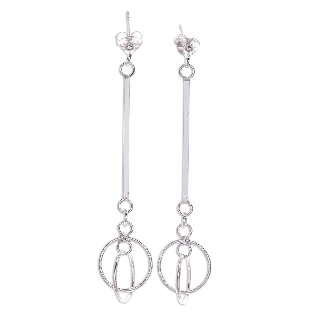 Polished Sterling Silver Pendulum Dangle Earrings - Tomorrow Pendulum