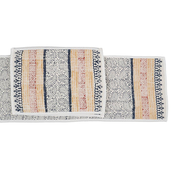 Indian Colorful Cotton Table Runner and Placemats (Set of 5) - Paisley Gala