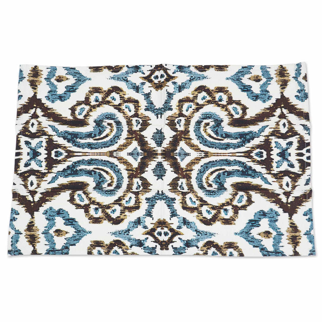 Set of Three Colorful Cotton Dish Towels Crafted in - Ikat Caresses