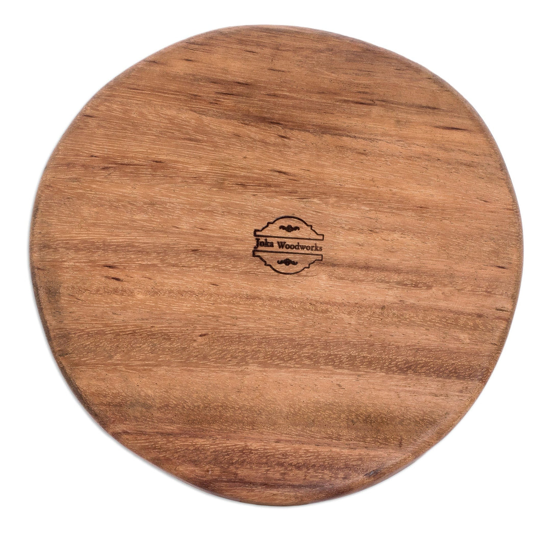 Conacaste Wood Appetizer Platter with Three Compartments - Supreme Ambrosia