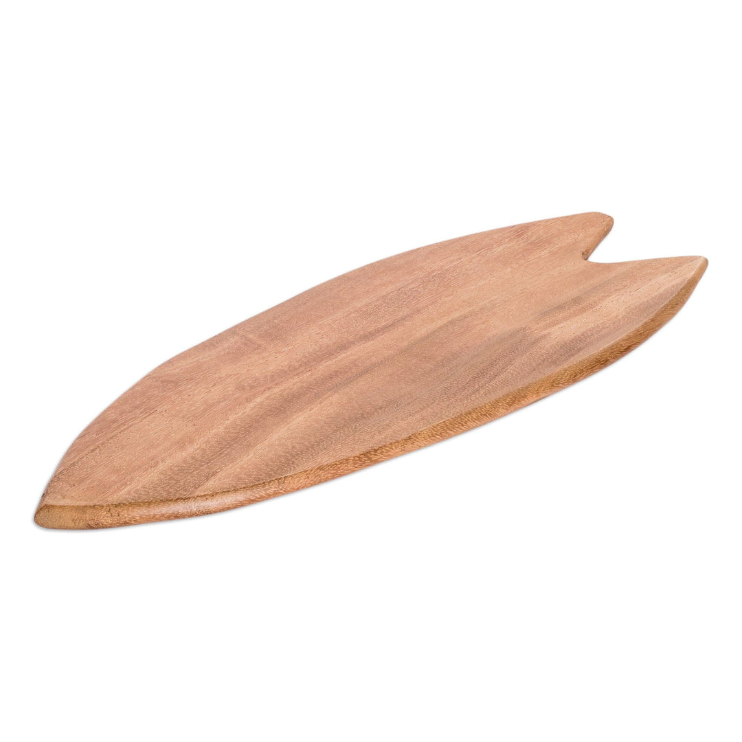 Handcrafted Geometric Conacaste Wood Cheese Board - Delicious Coasts