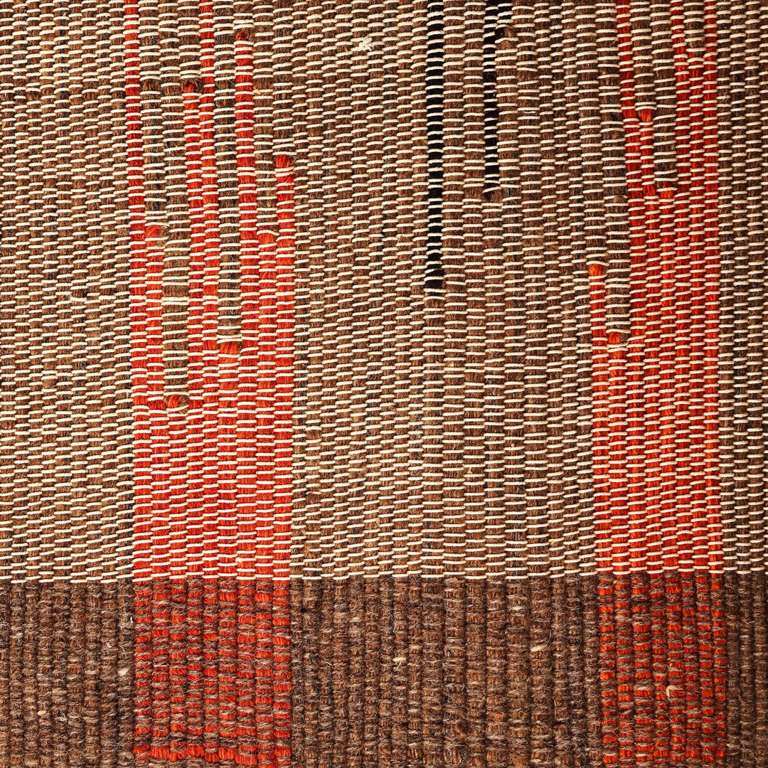 Handwoven Wool Blend Area Rug in a Warm Palette (2.5x5) - Late Sunset