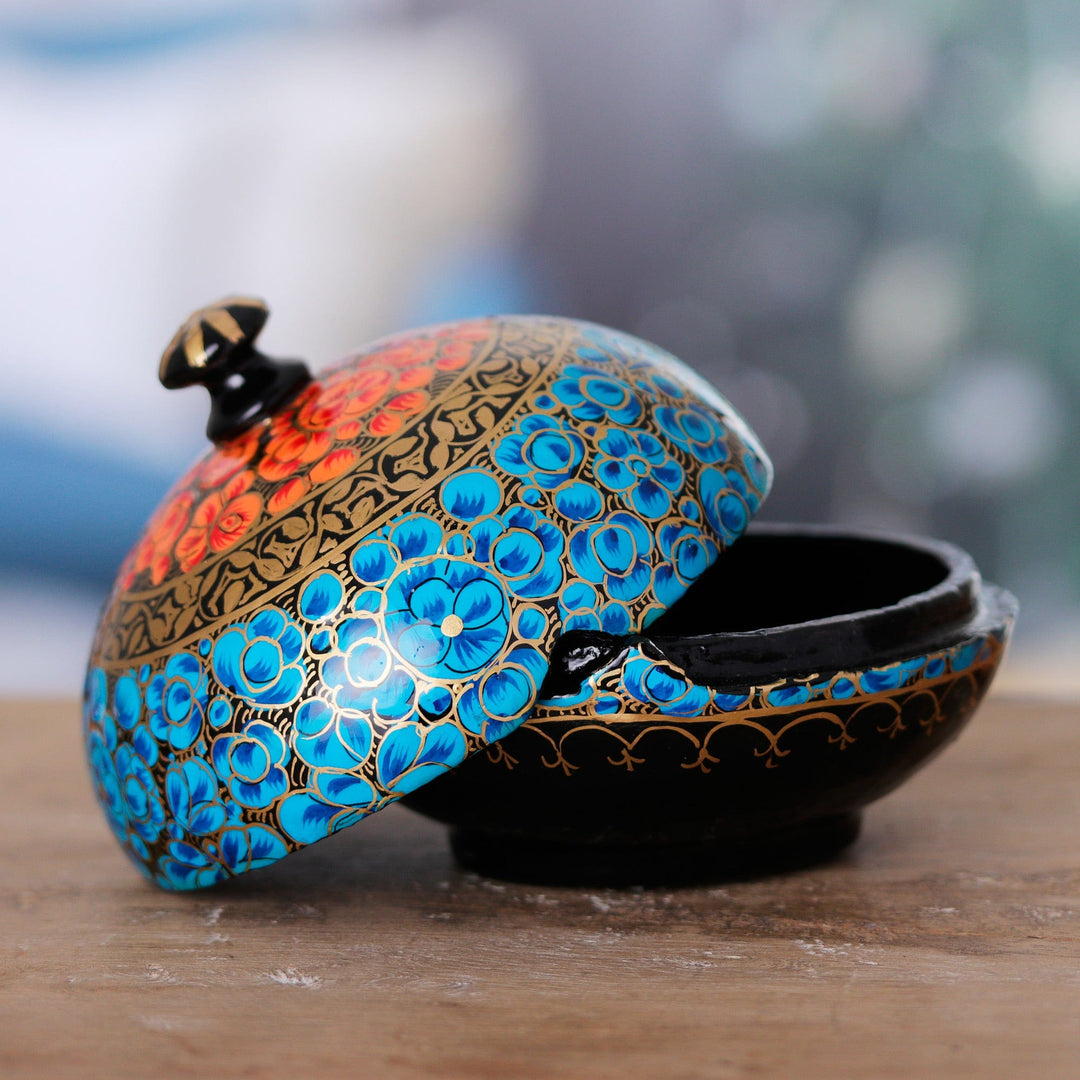 Wood and Papier Mache Decorative Box with Floral Theme - Bewitching Flowers