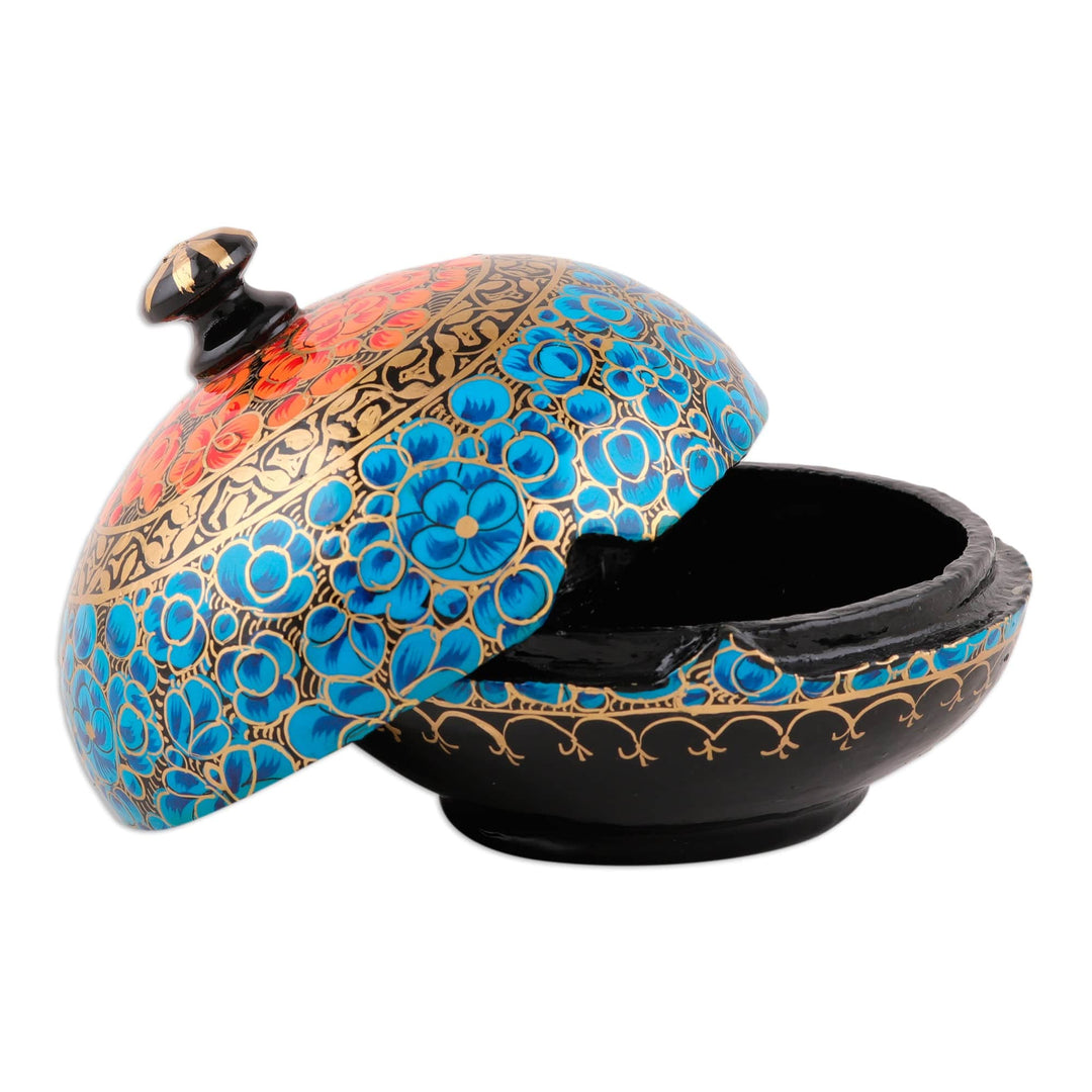 Wood and Papier Mache Decorative Box with Floral Theme - Bewitching Flowers