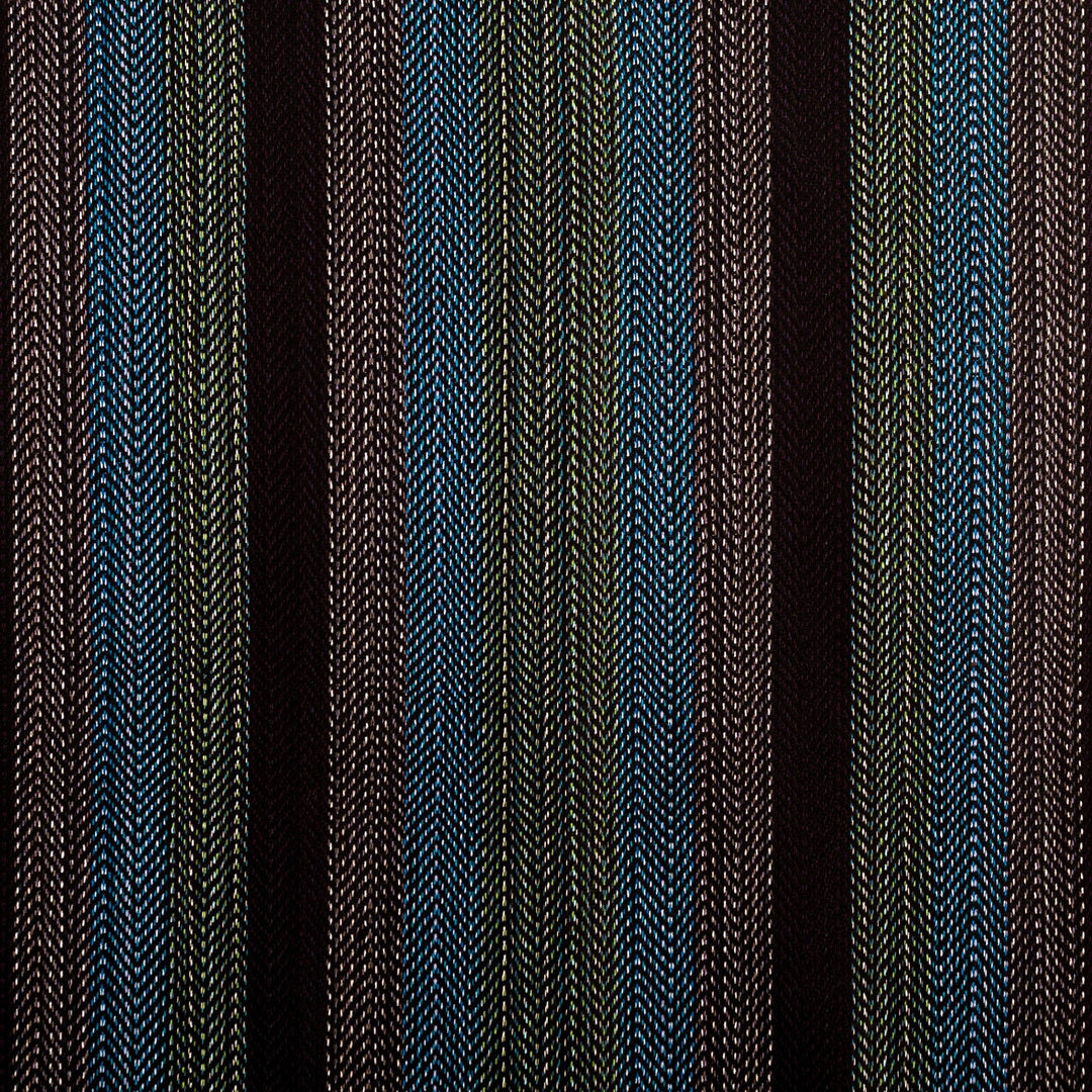Handwoven Baby Alpaca Blend Scarf with Cyan Stripes - Cyan Vitality