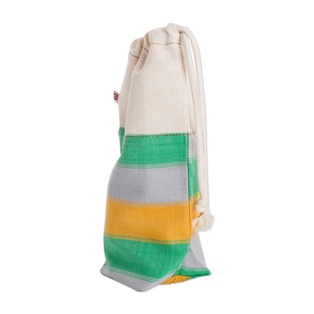 Reusable Cotton Drawstring Coffee Bag Handwoven in Guatemala - Caffeine Lover