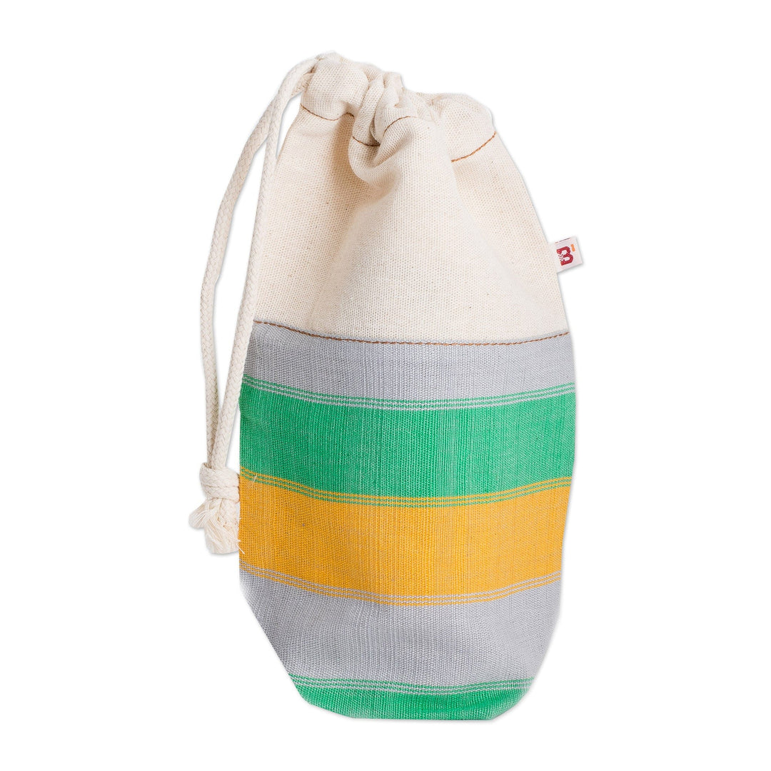 Reusable Cotton Drawstring Coffee Bag Handwoven in Guatemala - Caffeine Lover