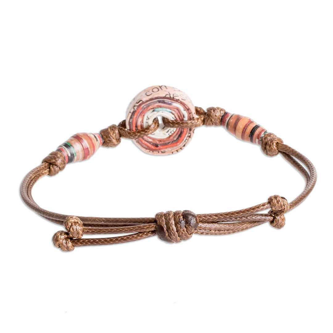 Eco-Friendly Coffee Recycled Paper Pendant Bracelet - The Coffee Alliance