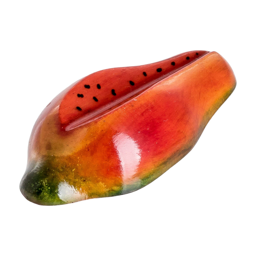 Wood Papaya Magnet Hand-Carved and Painted in Guatemala - Guatemalan Papaya