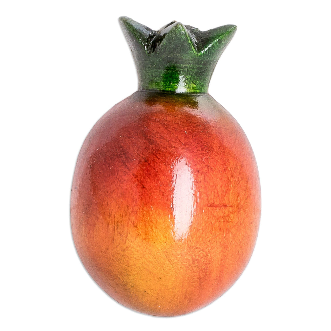 Wood Pomegranate Magnet Hand-Carved and Painted in Guatemala - Guatemalan Pomegranate
