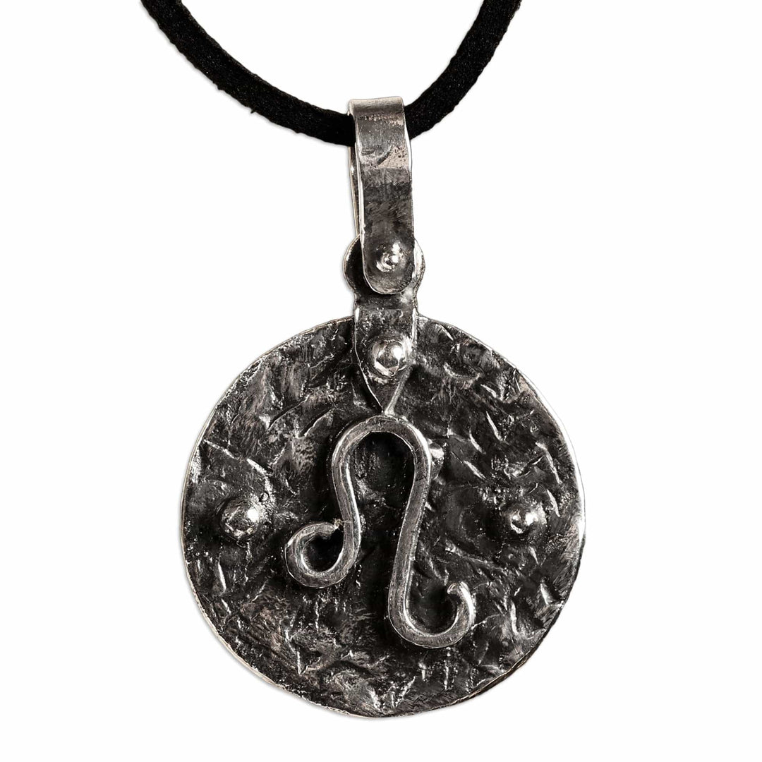 Sterling Silver Leo Pendant Necklace with Adjustable Cord - Lively Leo