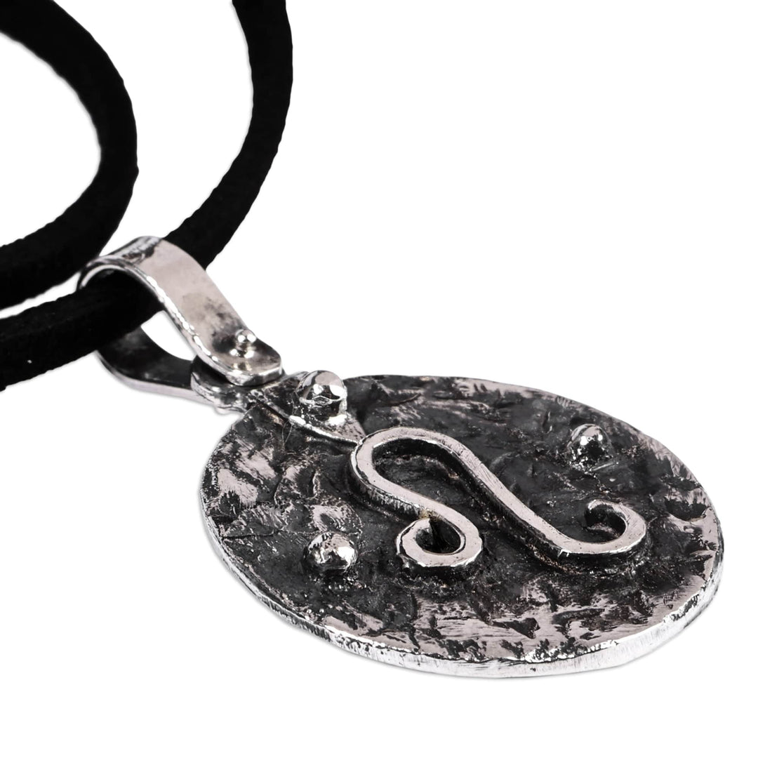 Sterling Silver Leo Pendant Necklace with Adjustable Cord - Lively Leo