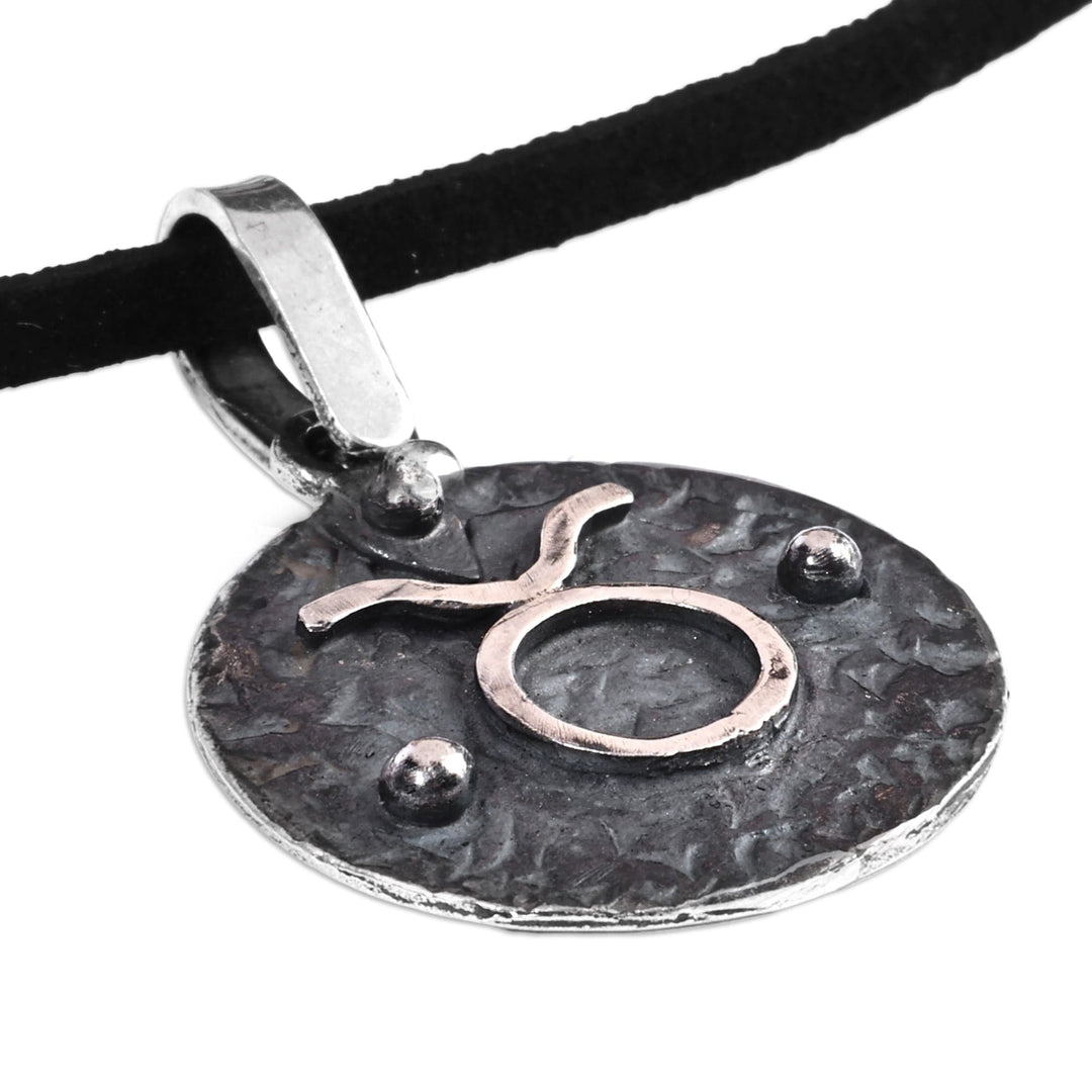 Sterling Silver Taurus Pendant Necklace with Adjustable Cord - Terrific Taurus