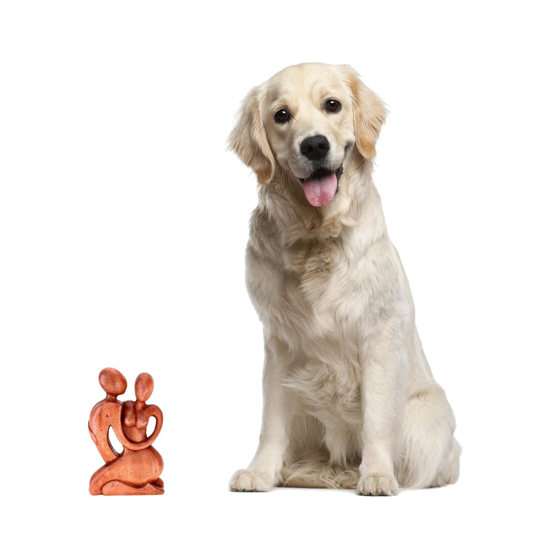 Romantic Wood Sculpture - Beside Me