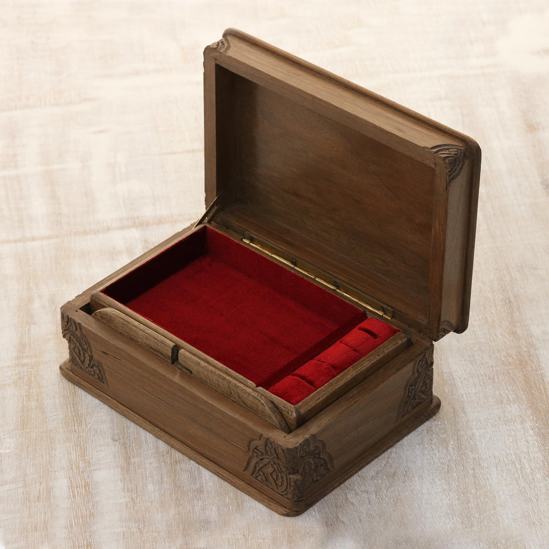 Floral Wood Jewelry Box - Eden Tree