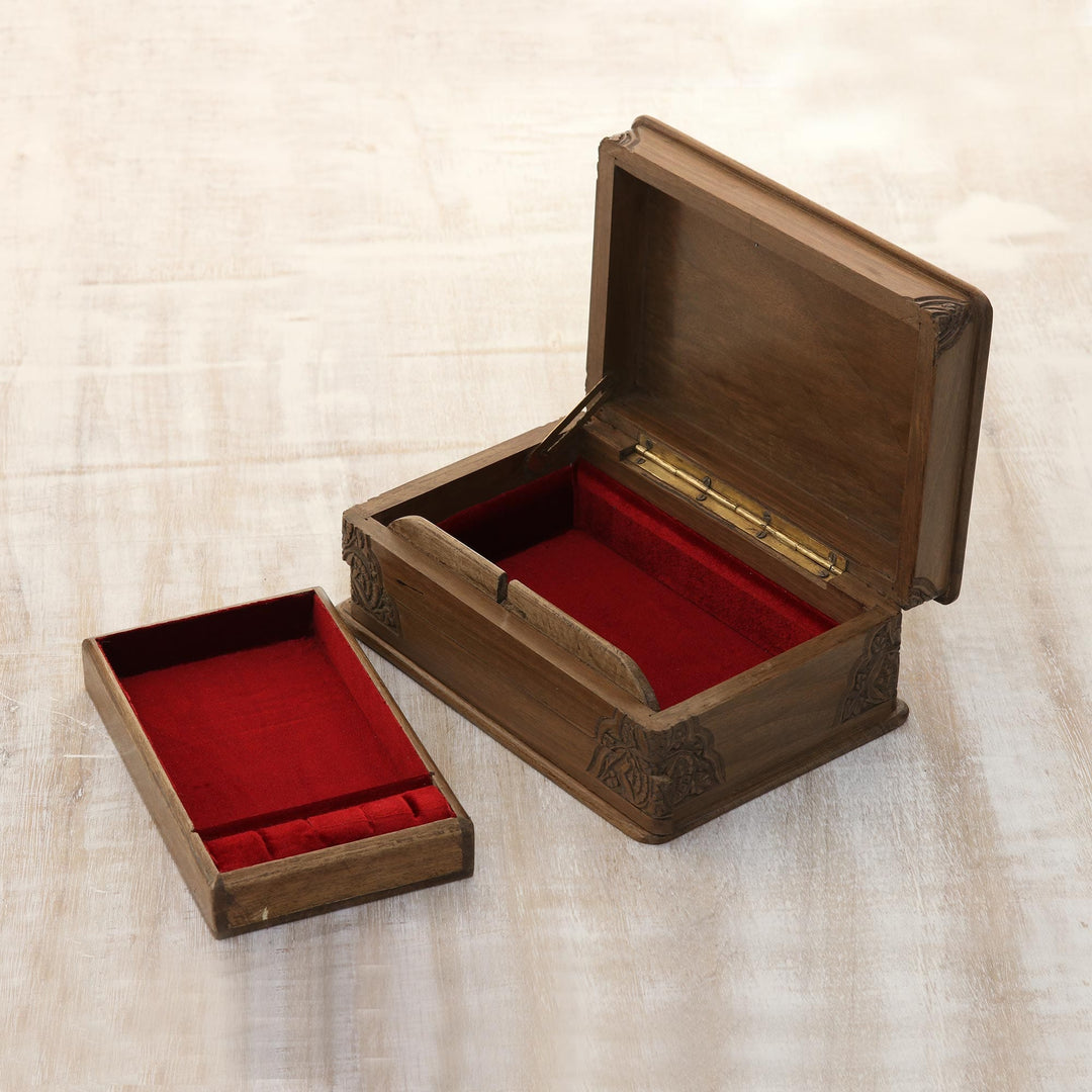 Floral Wood Jewelry Box - Eden Tree