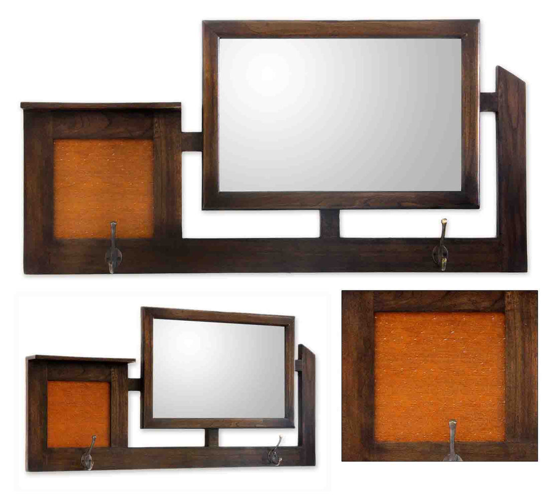 Teak Wood Mirror