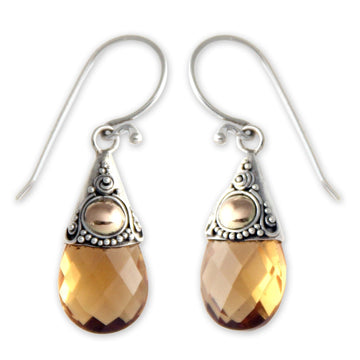 Citrine and Sterling Silver Earrings - Sunny Glow