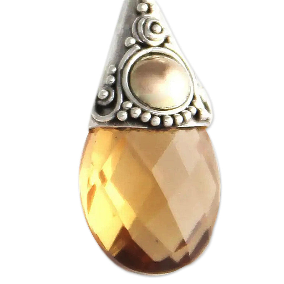 Citrine and Sterling Silver Earrings - Sunny Glow