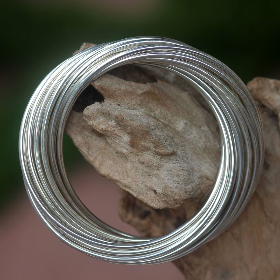 Modern Sterling Silver Bangle - United in Strength