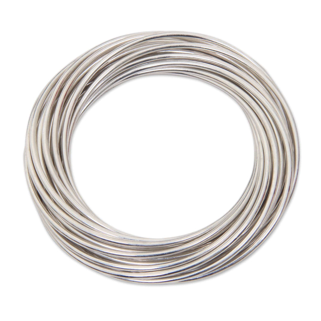 Modern Sterling Silver Bangle - United in Strength