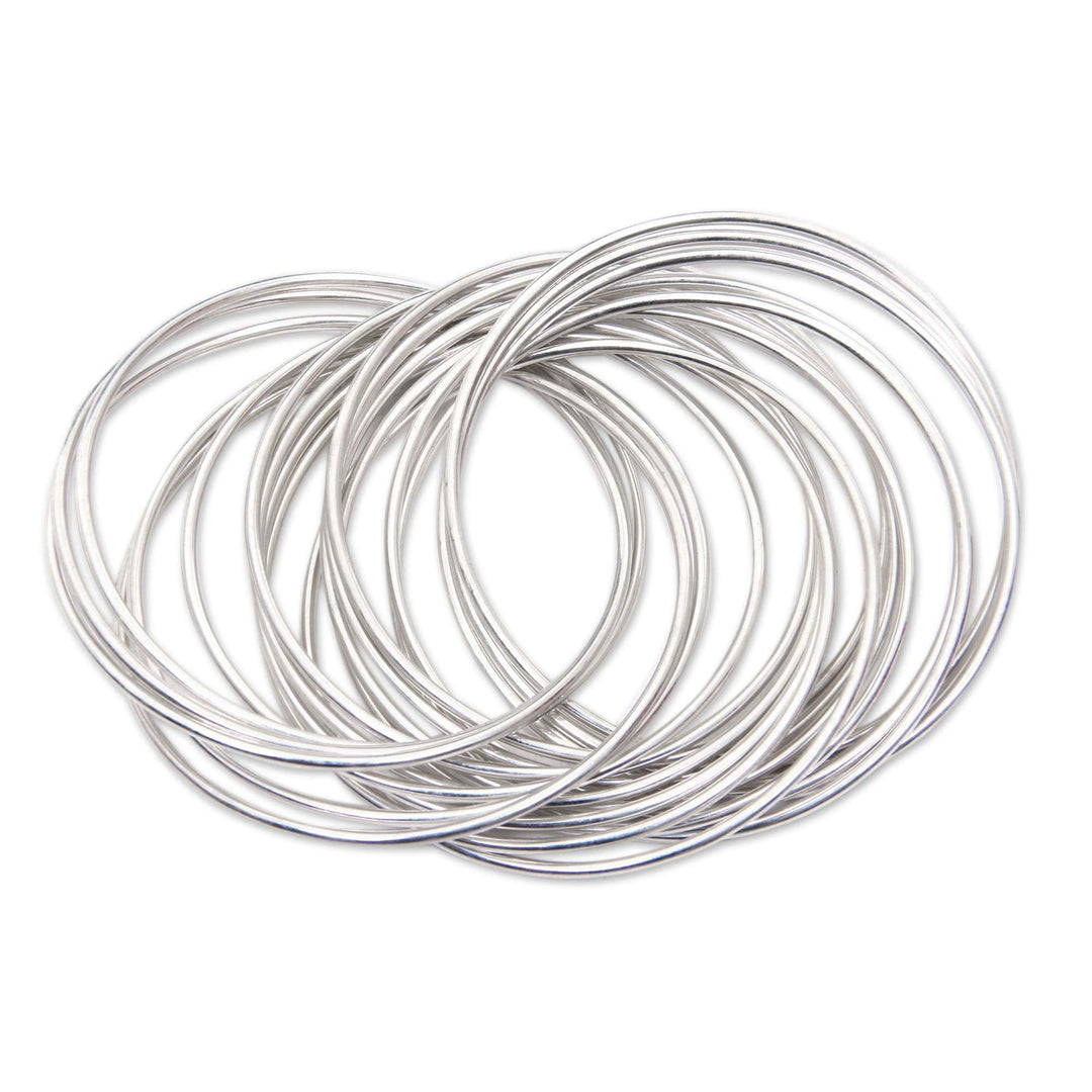 Modern Sterling Silver Bangle - United in Strength