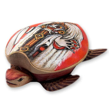 Turtle Shape Hand Painted Decorative Box - Rangda Turtle