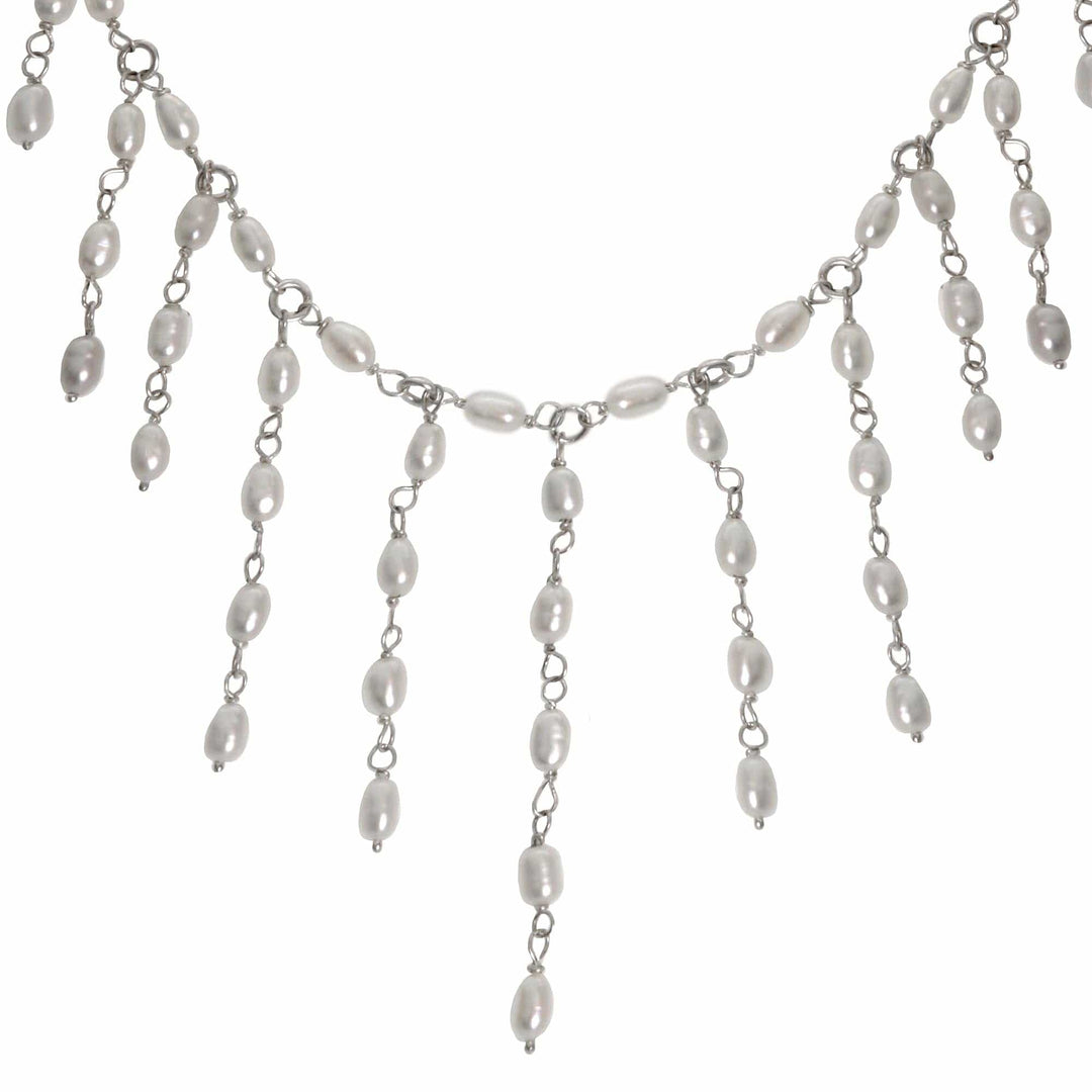 Cultured Pearl Waterfall Necklace from Indonesia - Elegant Princess