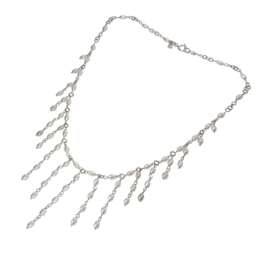 Cultured Pearl Waterfall Necklace from Indonesia - Elegant Princess