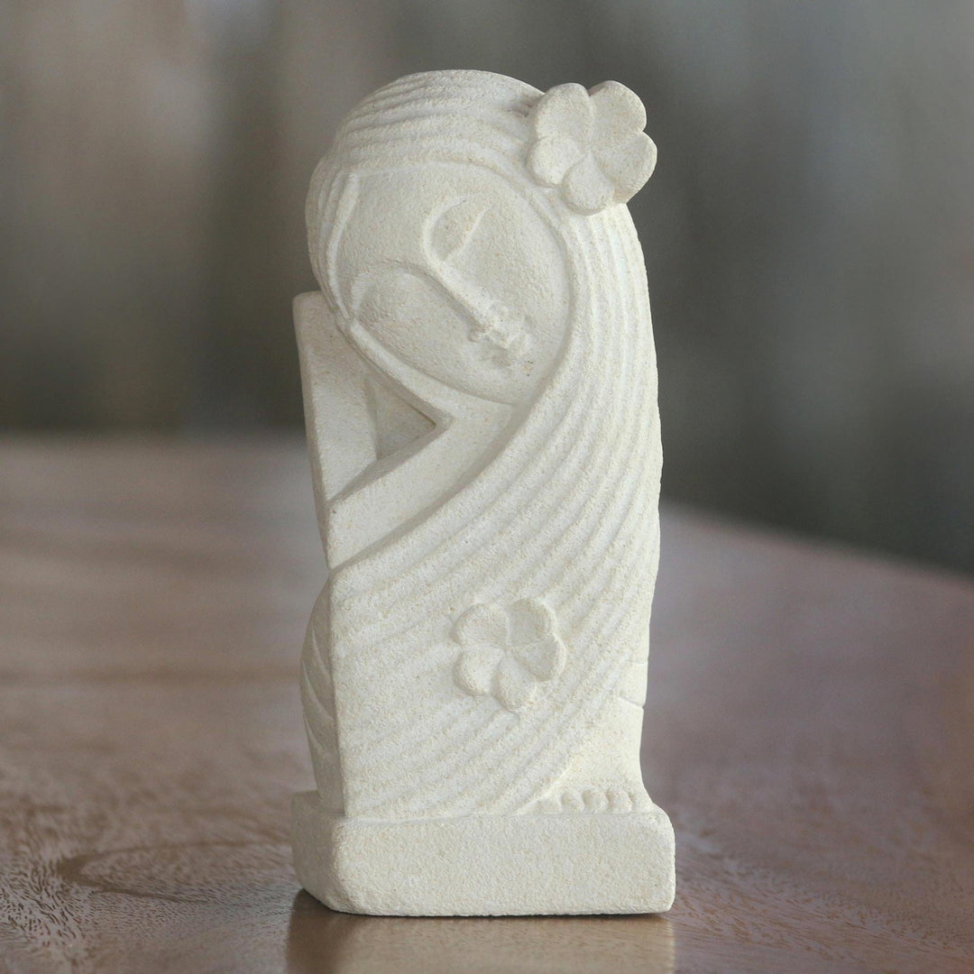 Sandstone Sculpture of a Woman from Indonesia - Gorgeous Woman