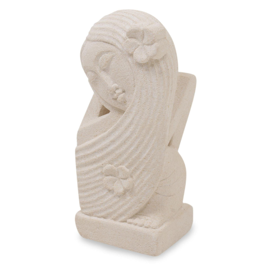 Sandstone Sculpture of a Woman from Indonesia - Gorgeous Woman