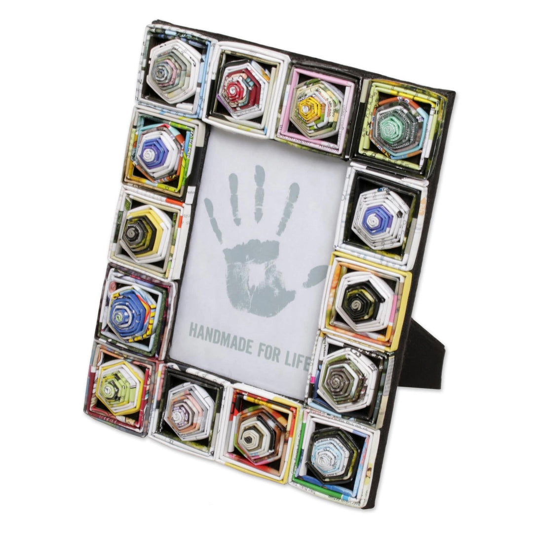 4x6 Recycled Paper Multicolored Photo Frame - Rising Temples