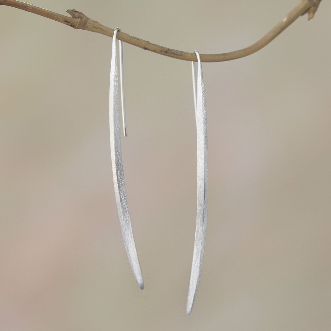 Modern Sterling Silver Drop Earrings - Modern Stalks