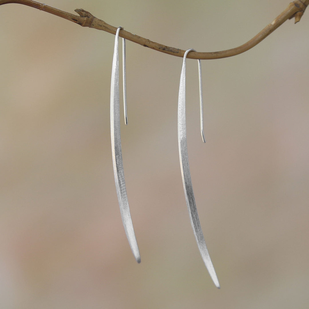 Modern Sterling Silver Drop Earrings - Modern Stalks