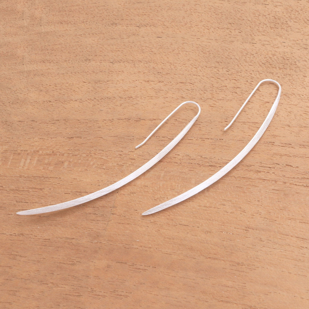 Modern Sterling Silver Drop Earrings - Modern Stalks